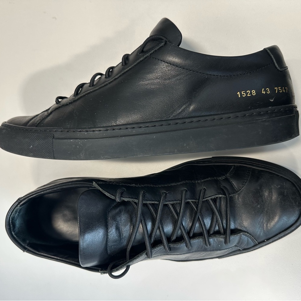 Common Projects Black Leather Sneakers